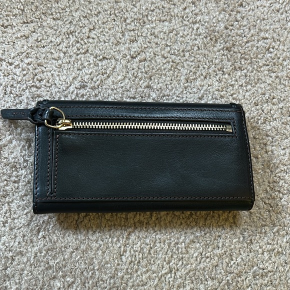 Black Dooney and Bourke Florentine Checkbook Organizer Leather Wallet - Picture 6 of 10